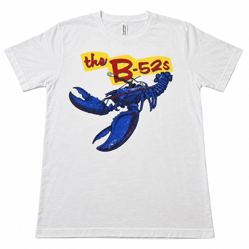 The B-52s Official Rock Lobster Farewell Tour Graphic T-Shirt White Unisex Med